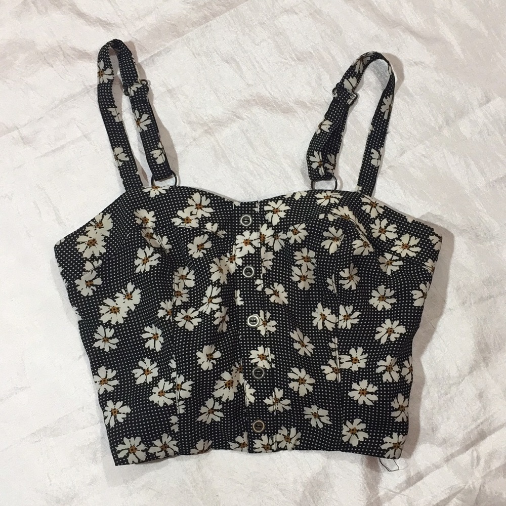 Floral print crop top